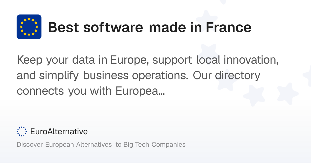 Best software made in France – EuroAlternative