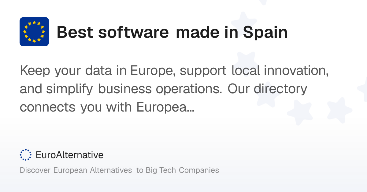 Best software made in Spain – EuroAlternative
