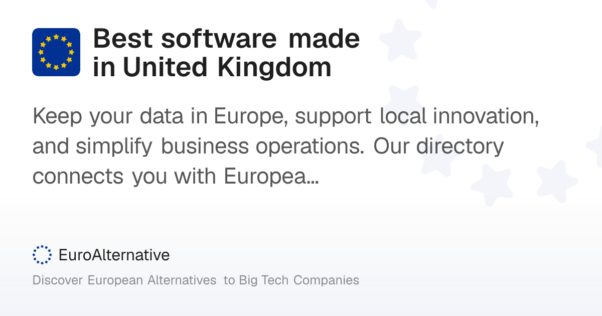 Best software made in United Kingdom – EuroAlternative