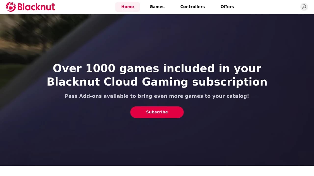 Screenshot der Website von Blacknut