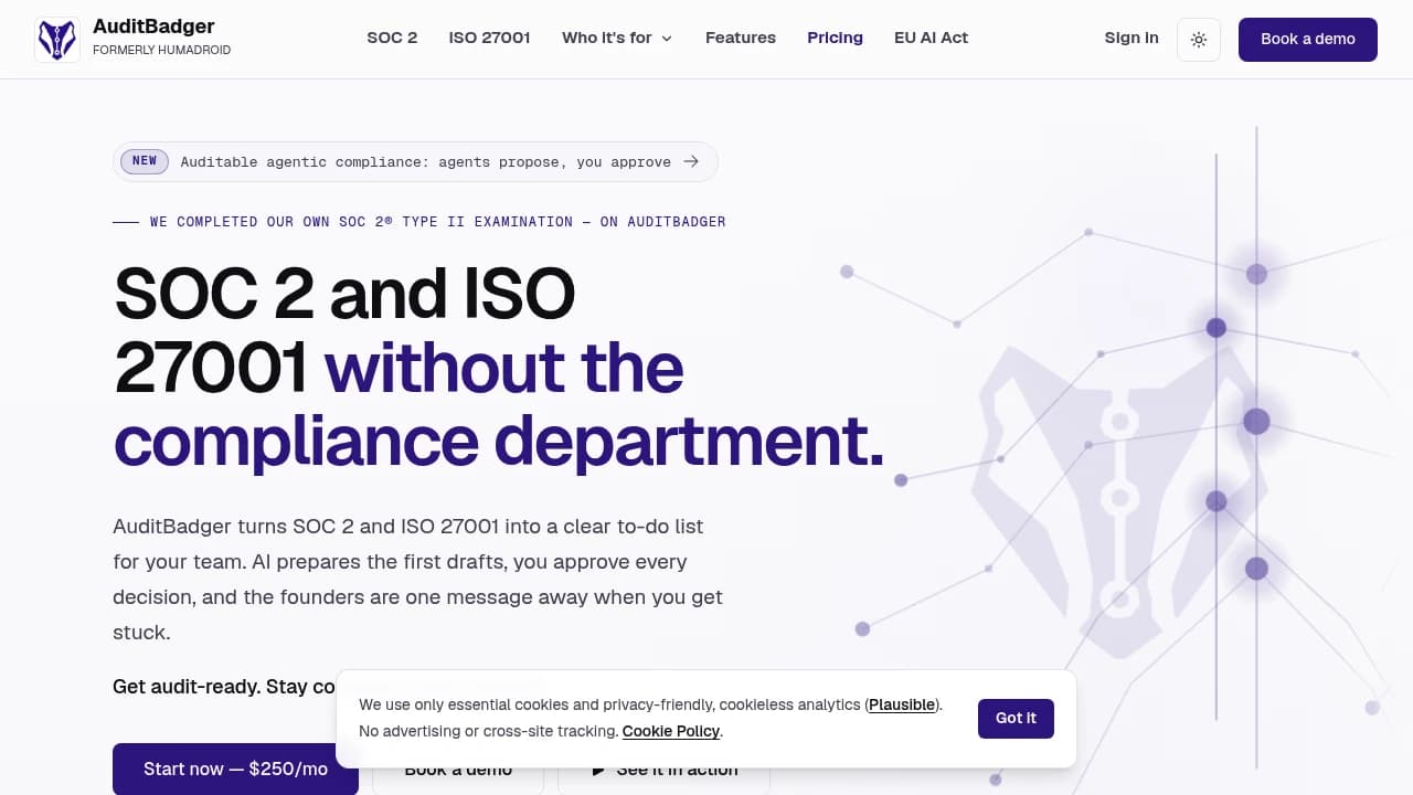 Screenshot of Humadroid website