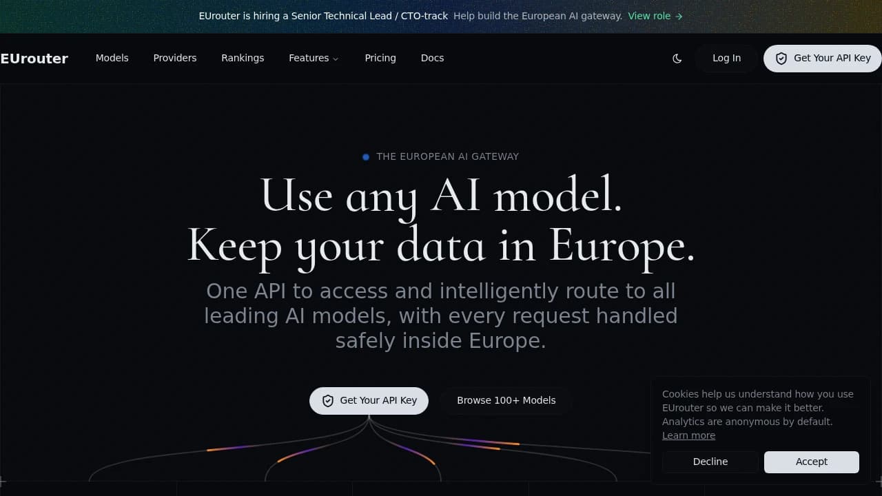 Screenshot der Website von EURouter