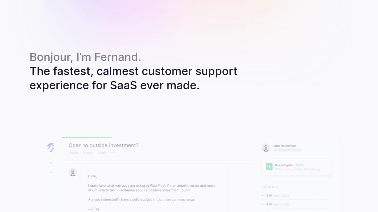 Screenshot der Website von Fernand