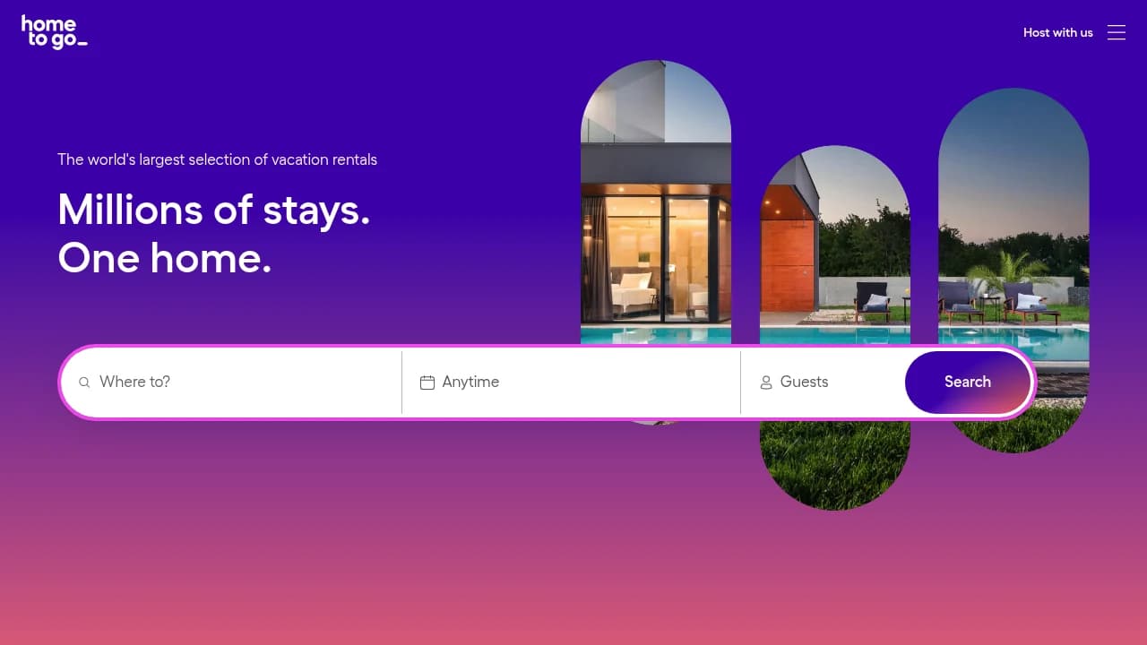 Screenshot der Website von HomeToGo