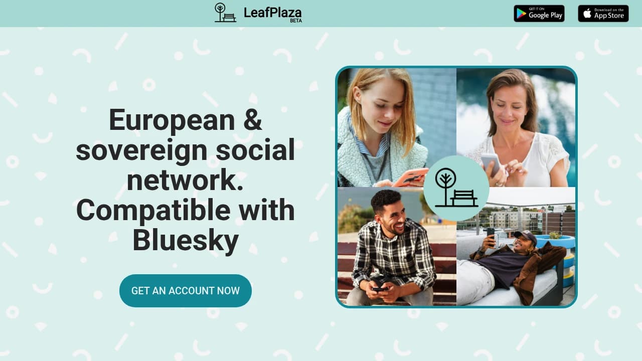 Screenshot der Website von LeafPlaza