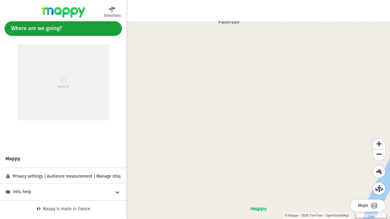 Screenshot der Website von Mappy