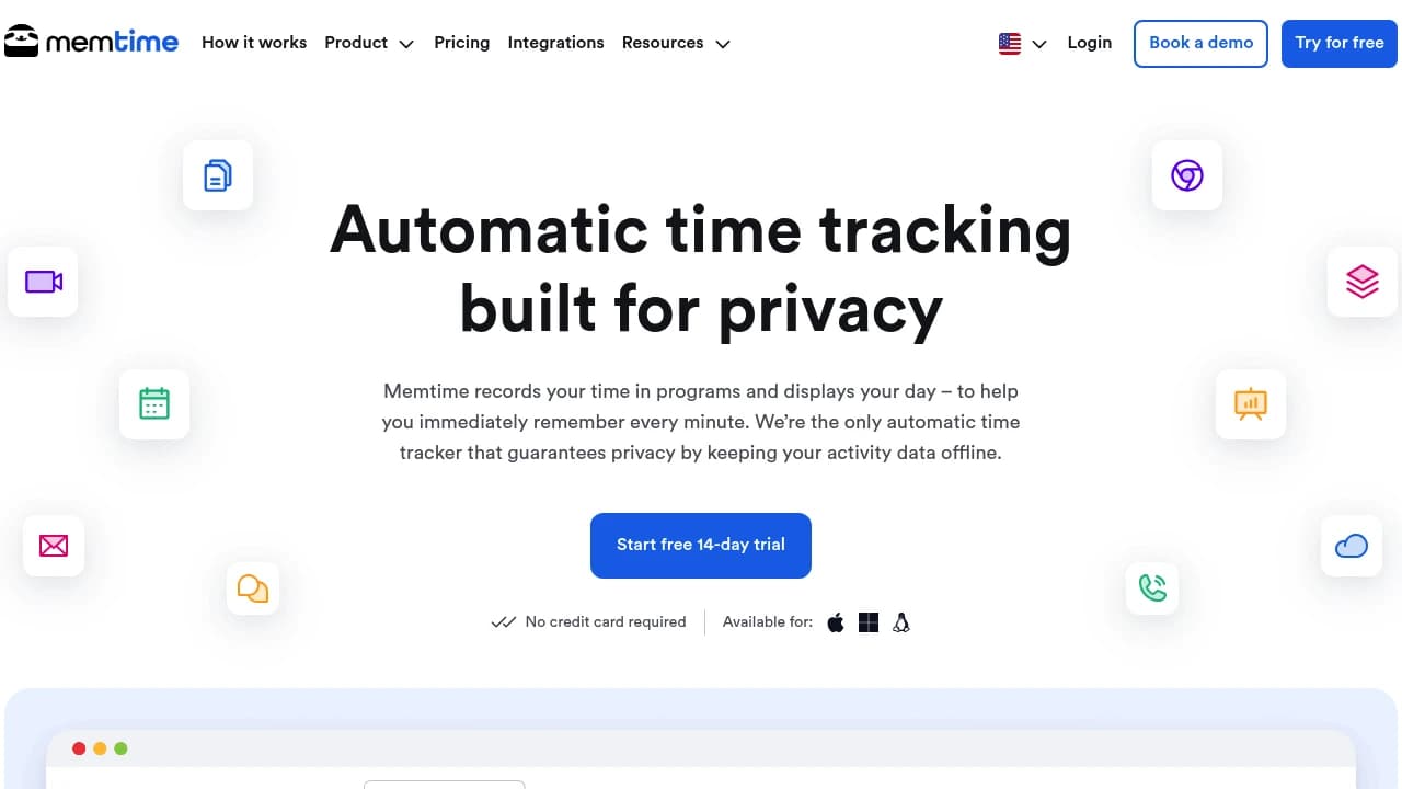 Screenshot der Website von Memtime
