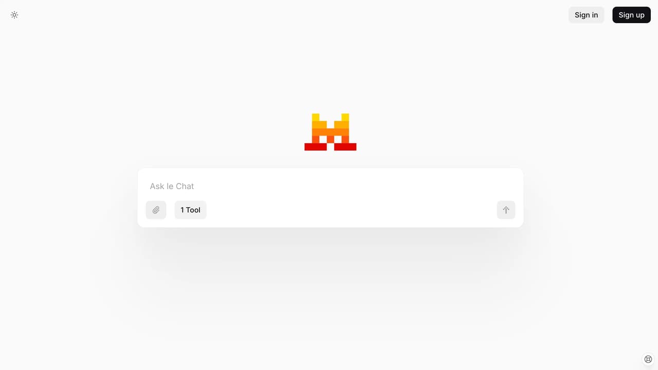 Screenshot der Website von Mistral