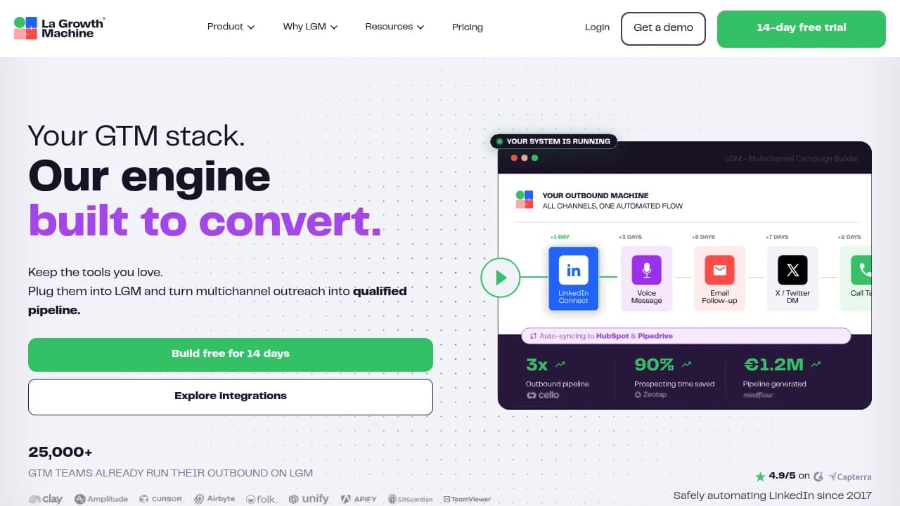 Screenshot of La Growth Machine website