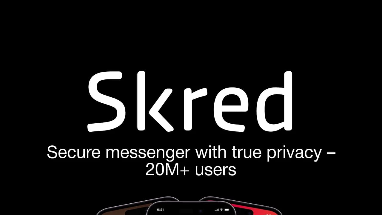 Screenshot der Website von Skred