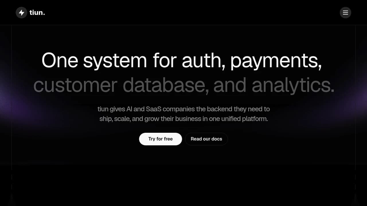 Screenshot of tiun website