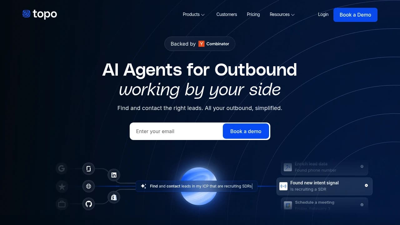 Screenshot of Topo website