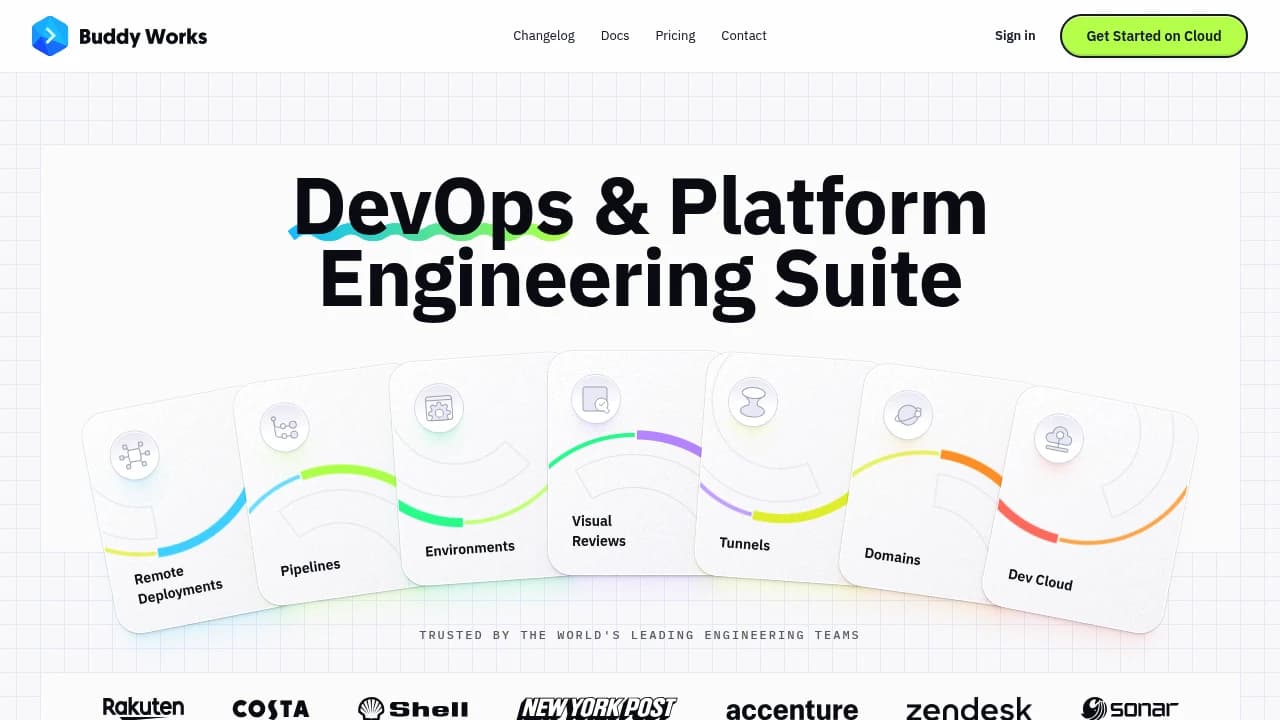 Screenshot of Buddy website