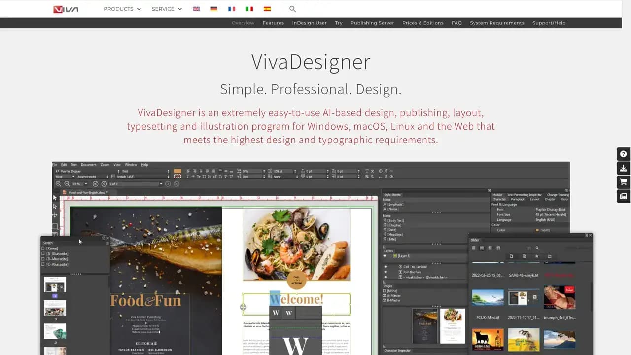 Screenshot der Website von Viva Systems